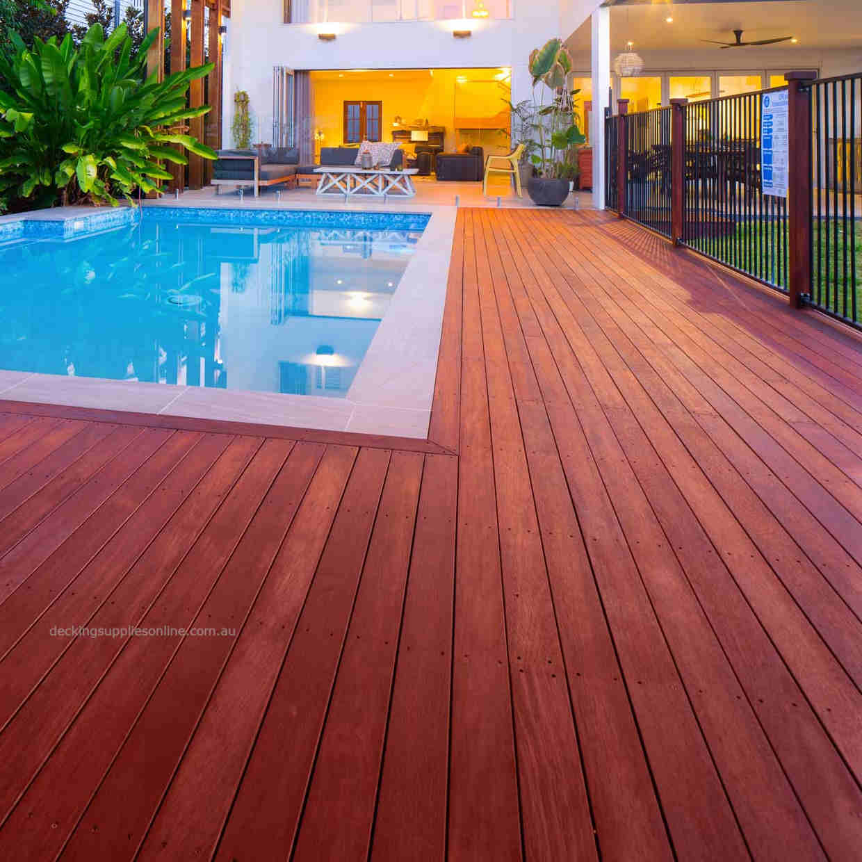 Wood deck and pool Australia